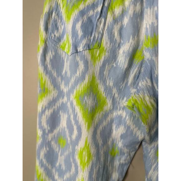 Gretchen Scott Gripeless Cotton Spandex Jeans Kitt Ikat Size L Stretch 5 Pockets - Picture 6 of 10